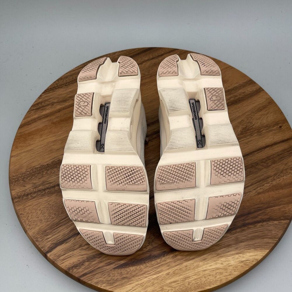 On Cloud Cloudmonster Shoes Womens Size 8.5 Beige Running Comfort Walking Gym - Picture 7 of 9